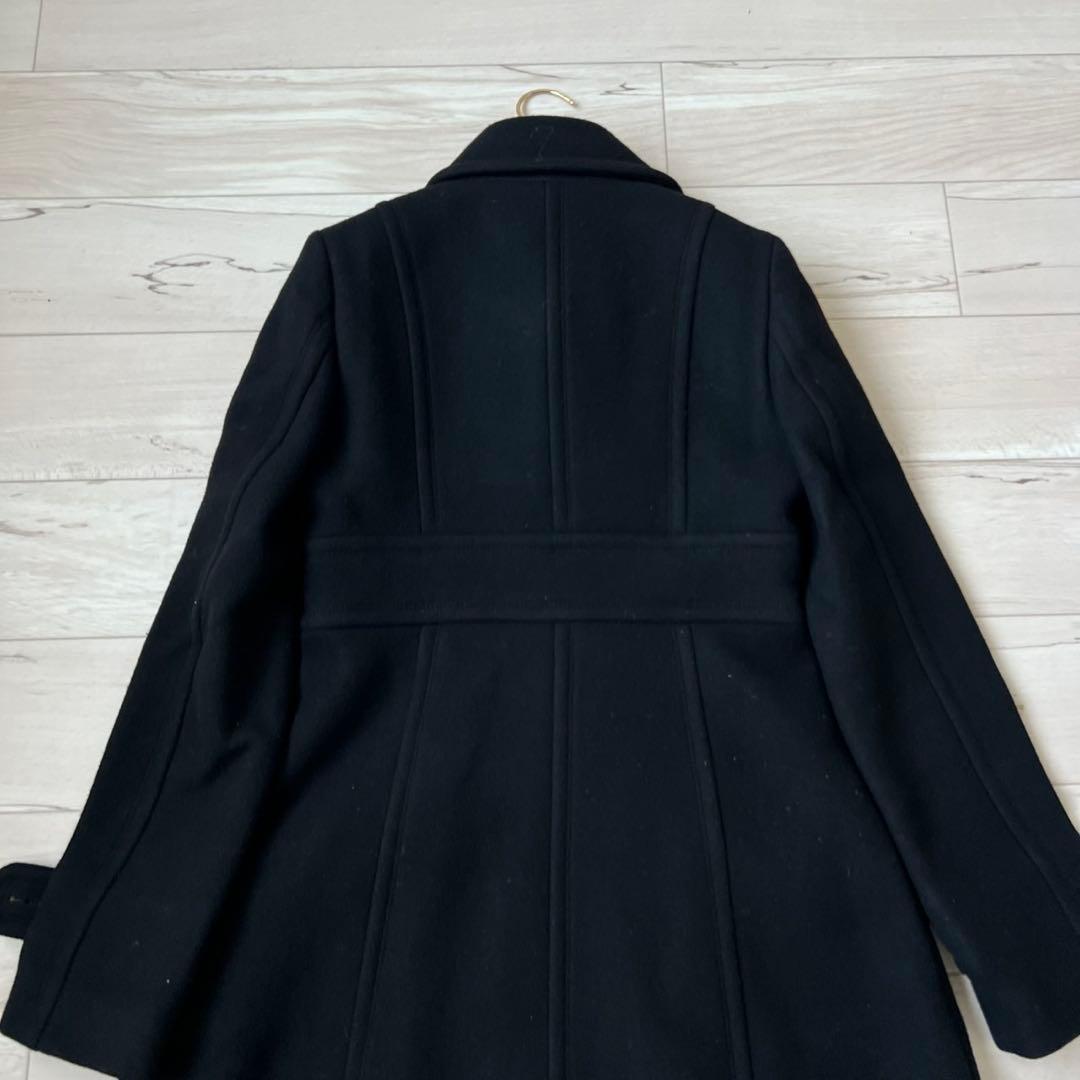 バーバリーブルーレーベル　ダブルブレスト　ロングコート　チェック　ウール