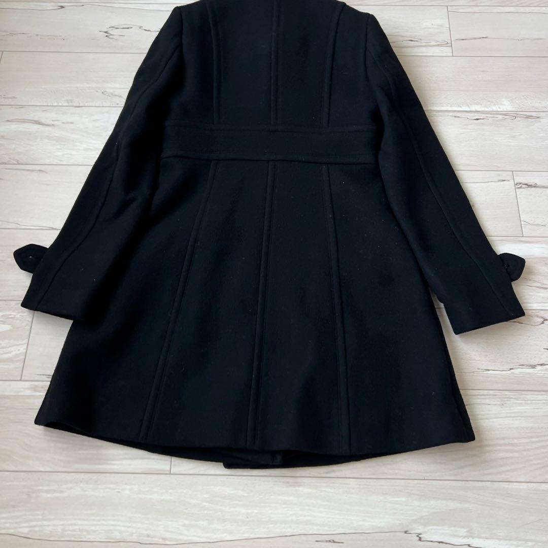 バーバリーブルーレーベル　ダブルブレスト　ロングコート　チェック　ウール