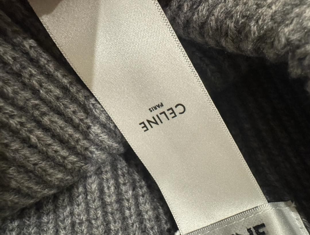 CELINE セリーヌ ニット帽 ビーニー グレー