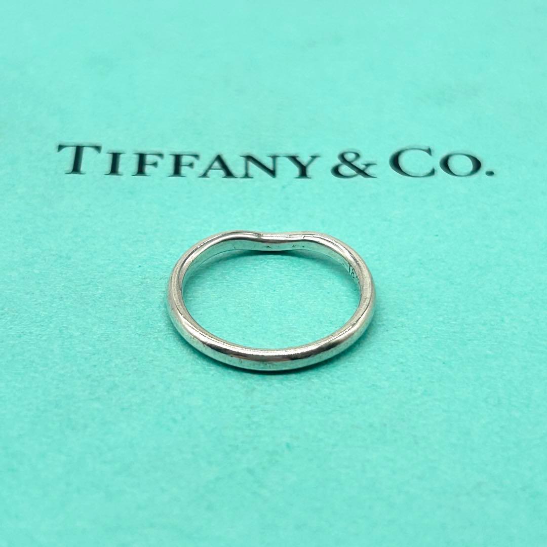ティファニー　カーブド　バンド　リング　10号　シルバー