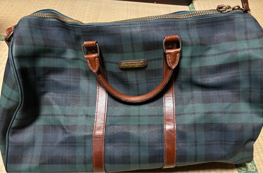 ラルフローレン　チェック柄ボストンバッグ