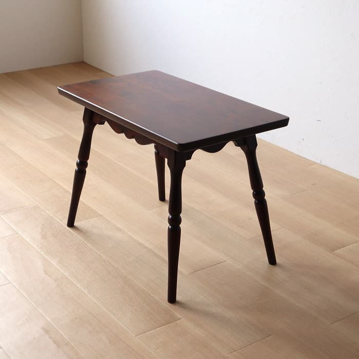 アンティーク 北海道民芸家具 サイドテーブル 机 木製 樺材