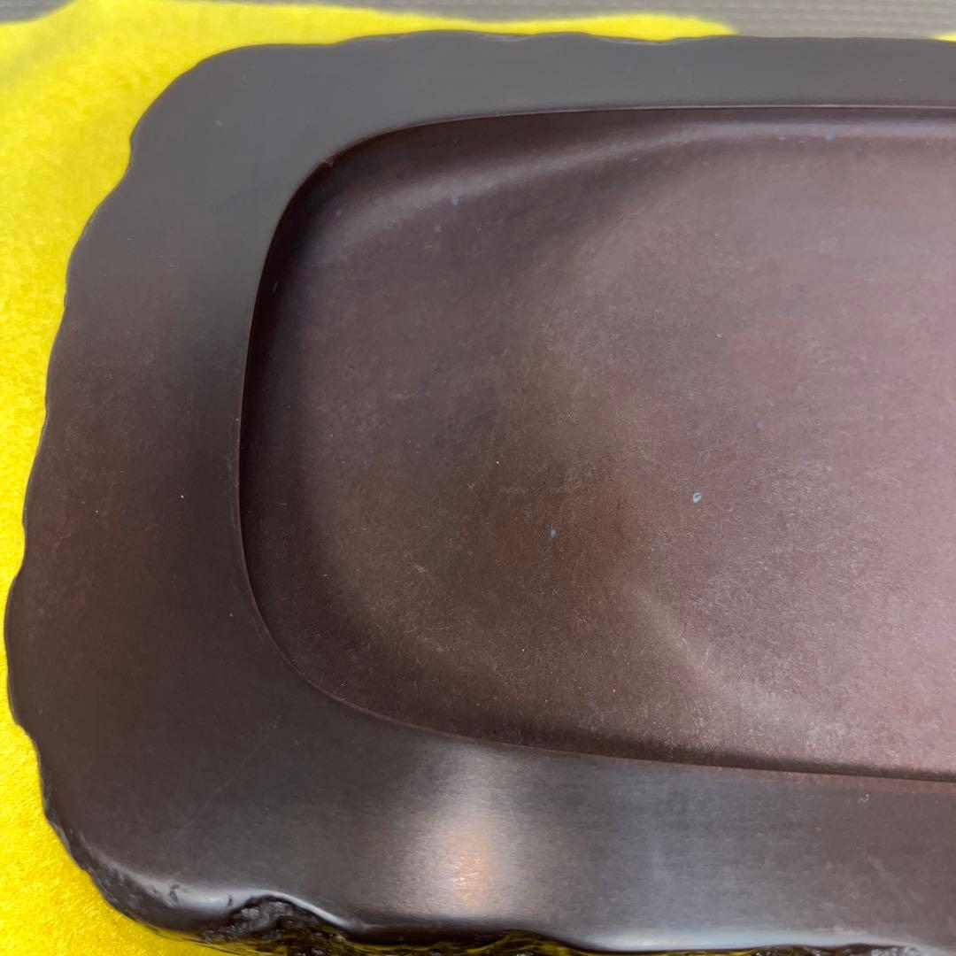 ⭕️赤間硯　下井唯石　1.4kg超え　野面硯　縁ツルツル　美品