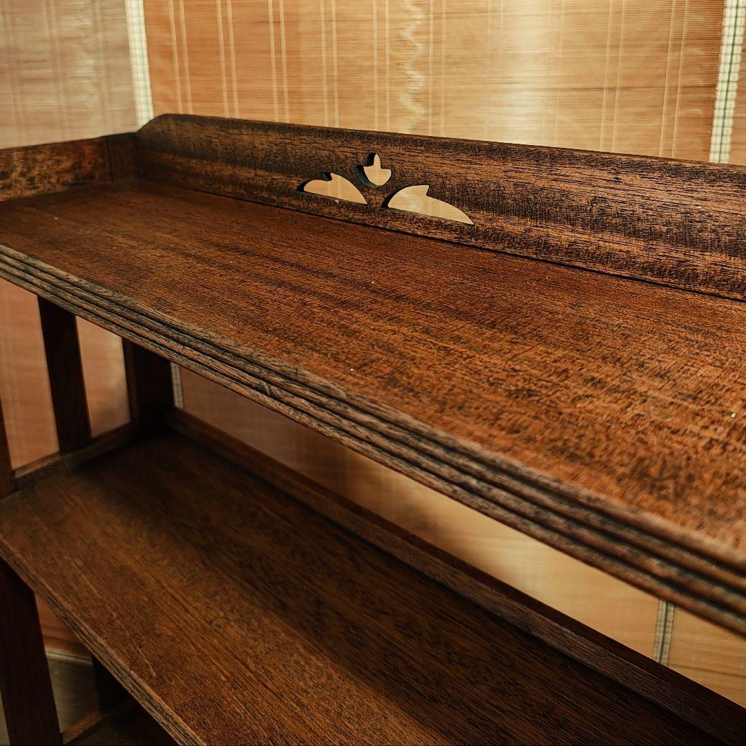 木製本棚4段　オープンラック　昭和レトロ　古家具