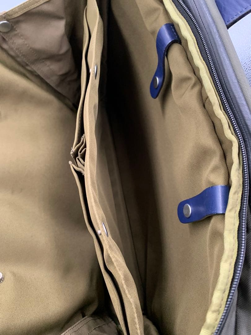 ポールスミス 2WAY ビジネスバッグ カーキ ナイロン レザー A4収納可