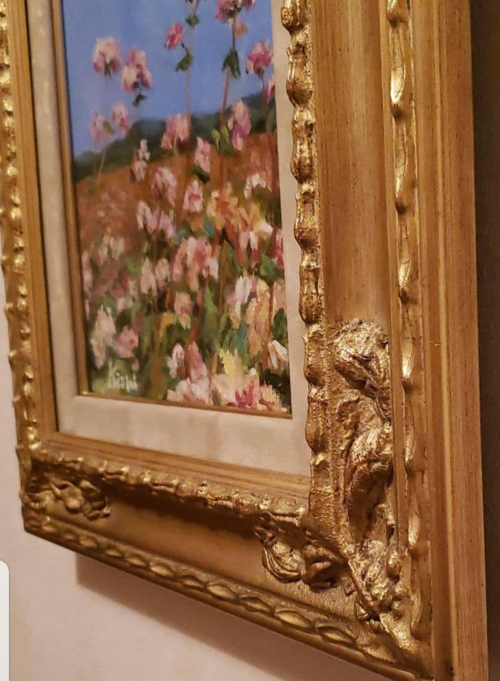 絵画　赤蕎麦の花