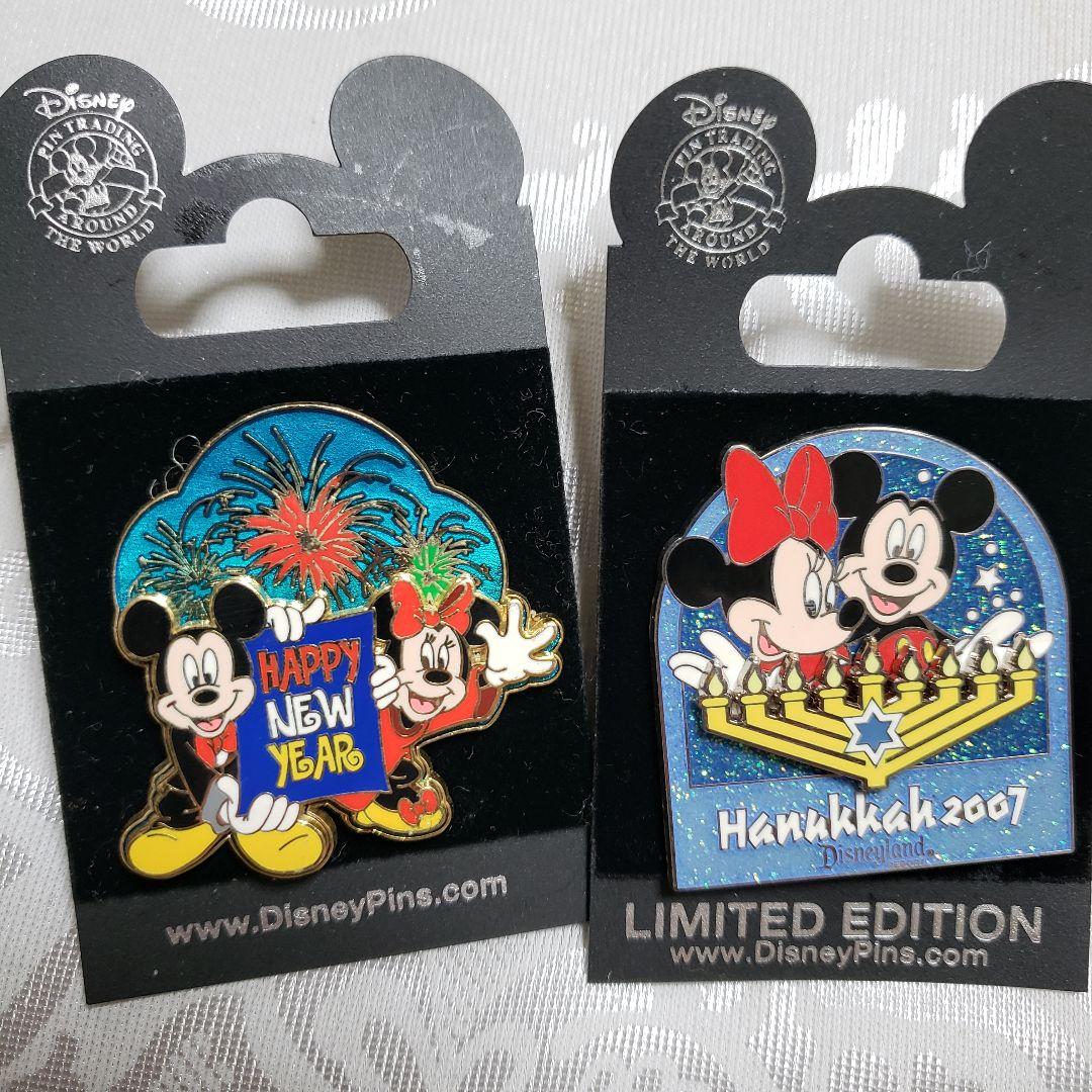 DLR WDW ミッキー ミニー ピンバッジセット