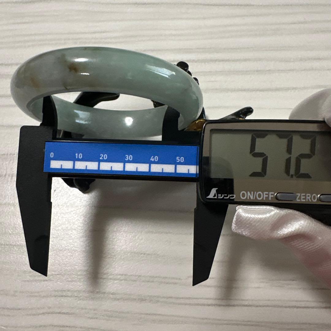 天然ミャンマー産 翡翠バングル グリーングレー棕根色 57.2mm（A貨）