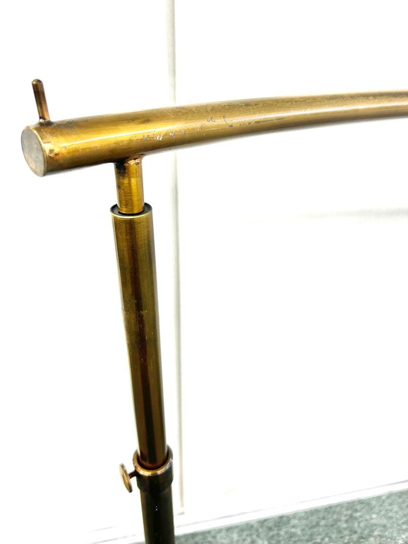 【レア美品】 R脚 ラウンド ハンガーラック アンティークゴールド 真鍮