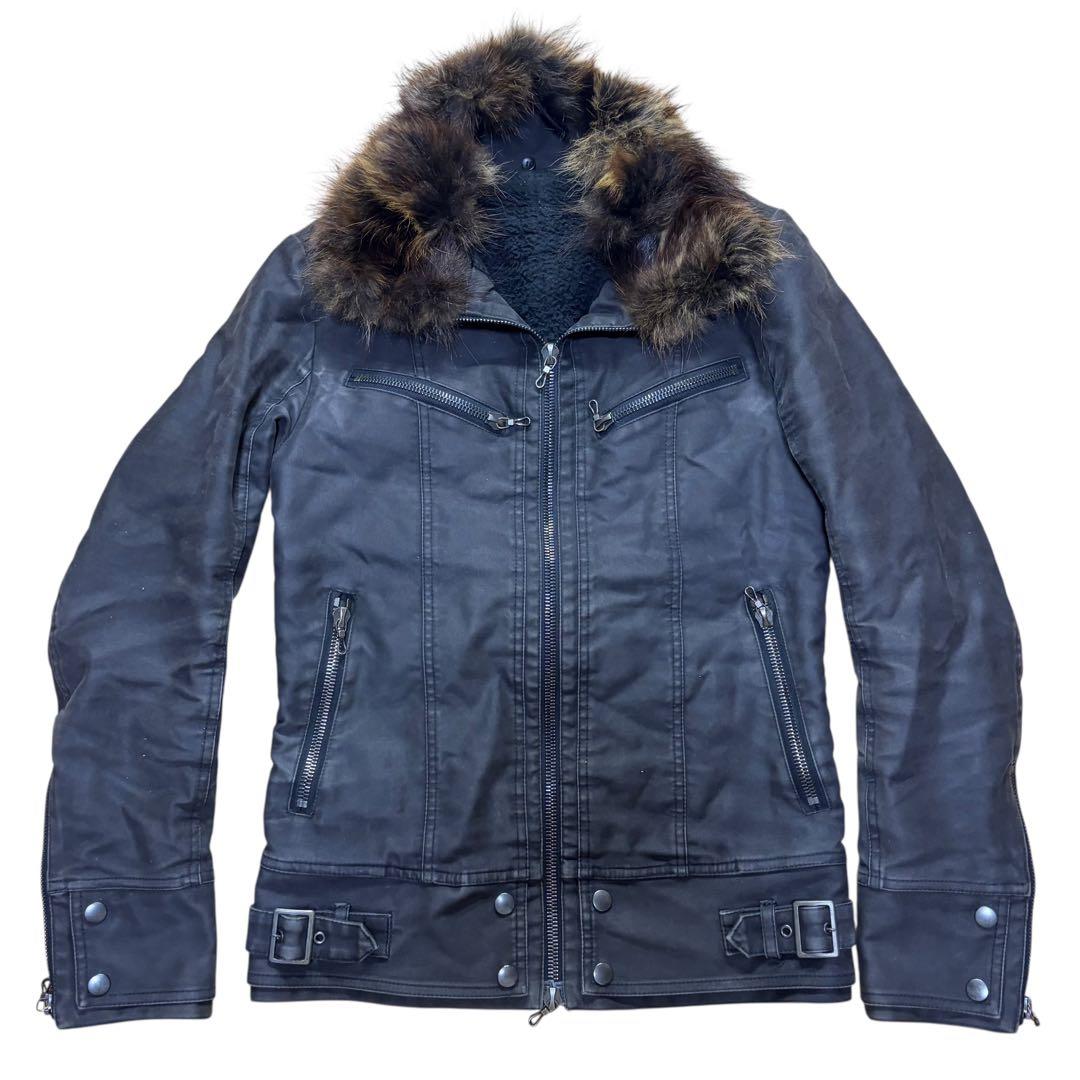 SHELLAC シェラック ファー付き アウター　サイズ46 ボア　ジャケット