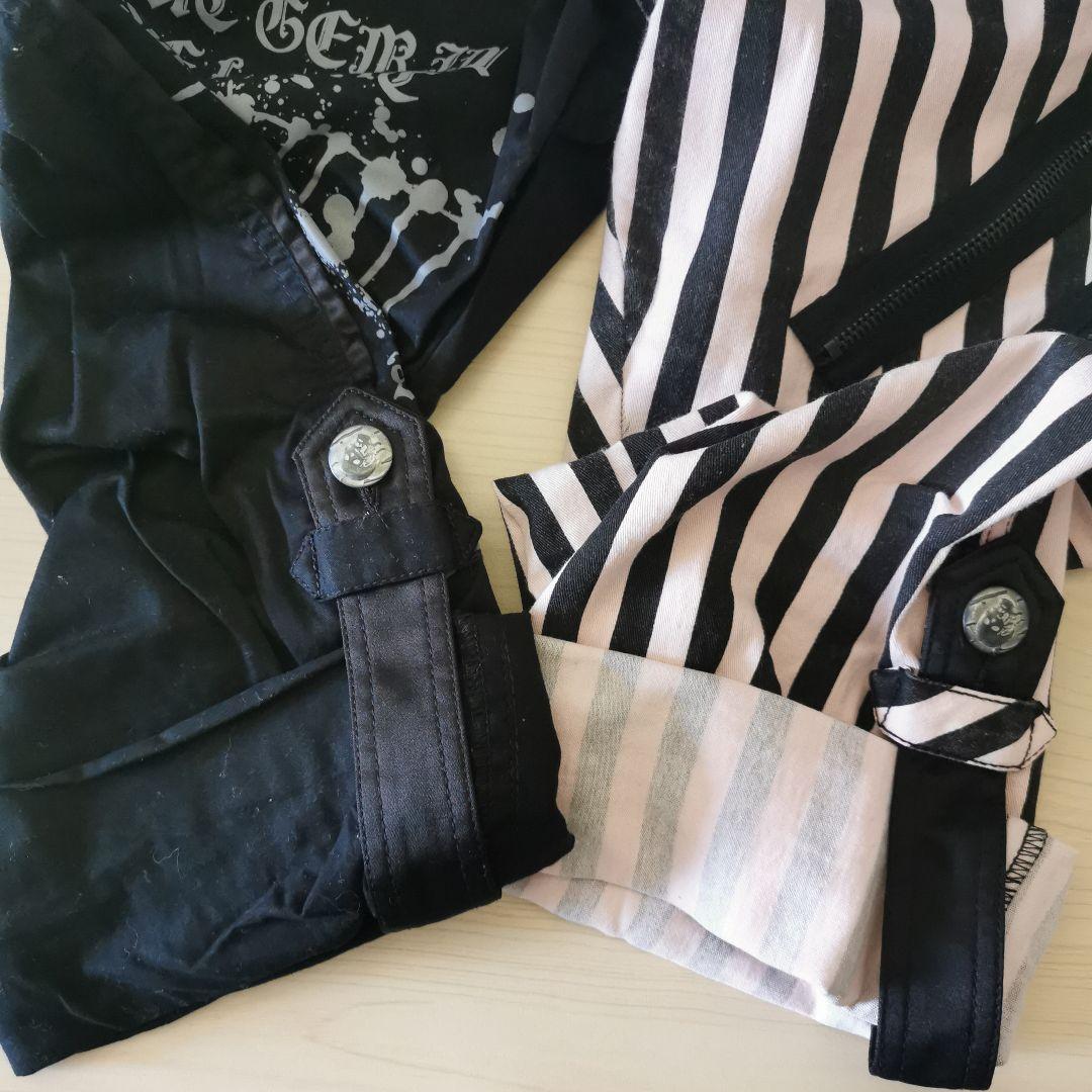 八分丈 カジュアルパンツ 黒 ピンク スカル レアデザイン 個性 ロック パンク