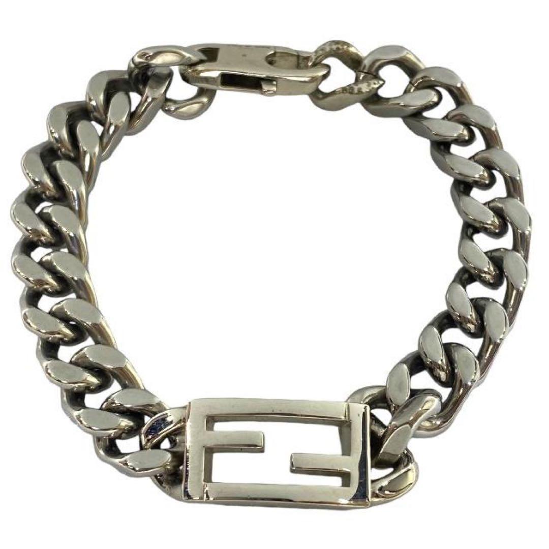 【値下げ品】Fendi シルバー チェーンブレスレット