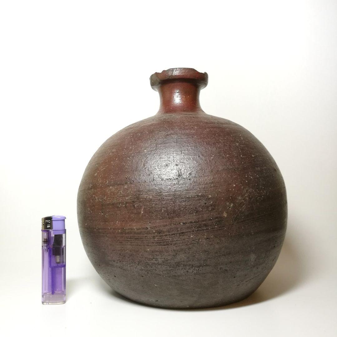 古備前焼　 蕪徳利 古備前 （ 被せ焼 船徳利）