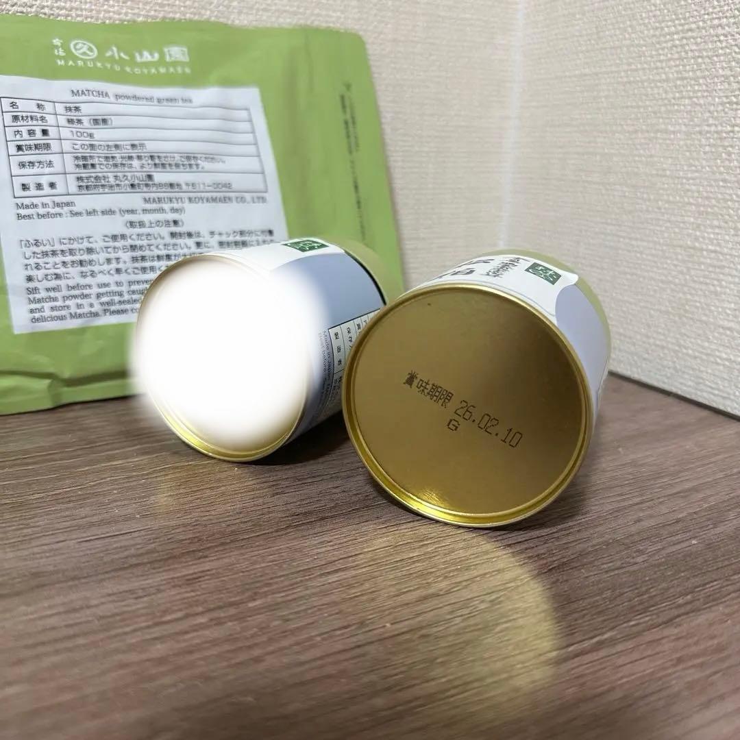 丸久小山園　裏千家 松柏 抹茶 40g缶２個 100g袋