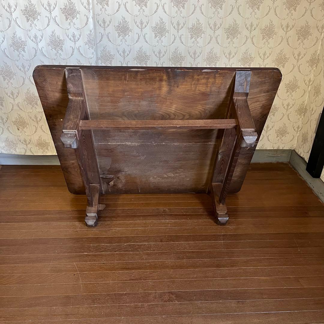 【アンティーク】木製 無垢 四角 座卓 文机 ローテーブル センターテーブル
