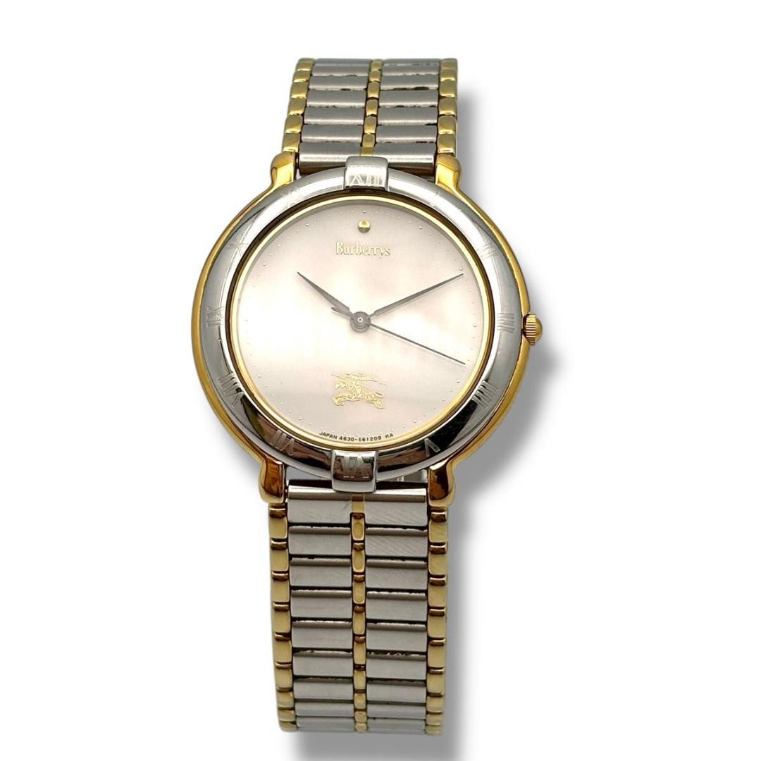 稼働 バーバリー 腕時計 クオーツ メンズ 4630-E60795 コンビ