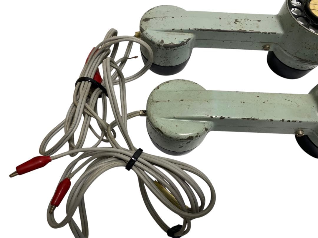 試験用送受器　電話器　レトロ　昭和アンティーク受話器