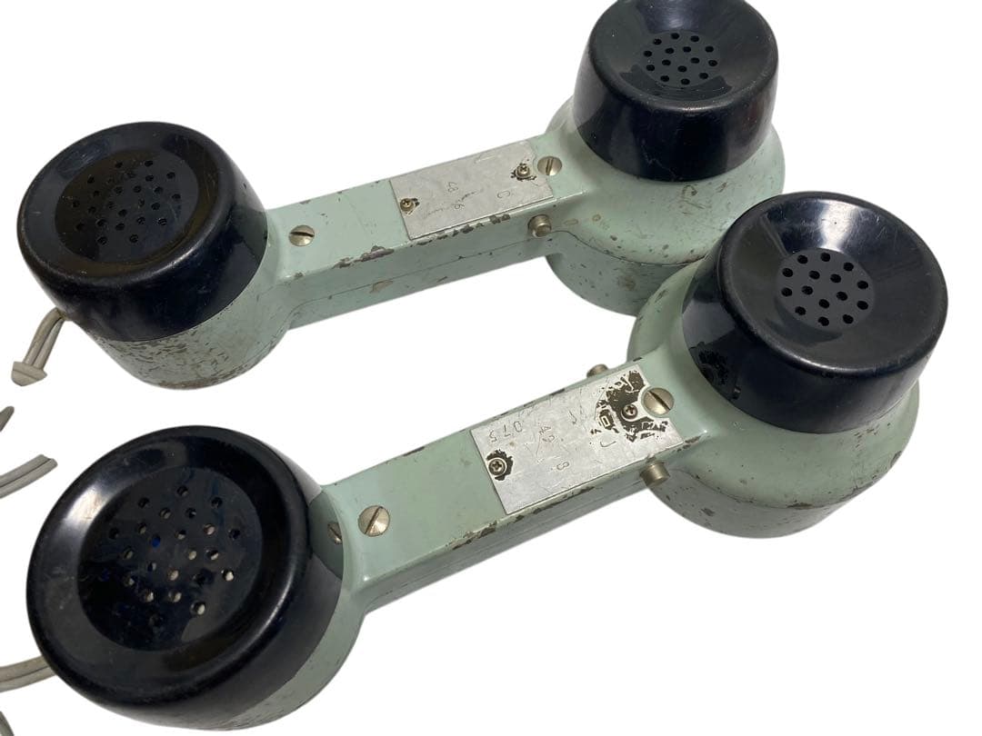 試験用送受器　電話器　レトロ　昭和アンティーク受話器