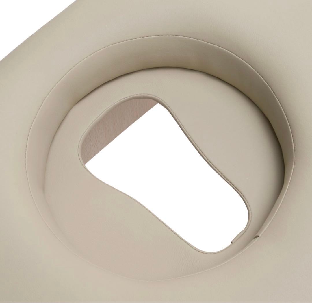 高級低反発木製折りたたみリクライニングベッド　ベージュ　エステベッド