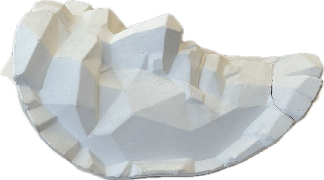 石膏像 ルキウス 男子大顔面 半面 面取り