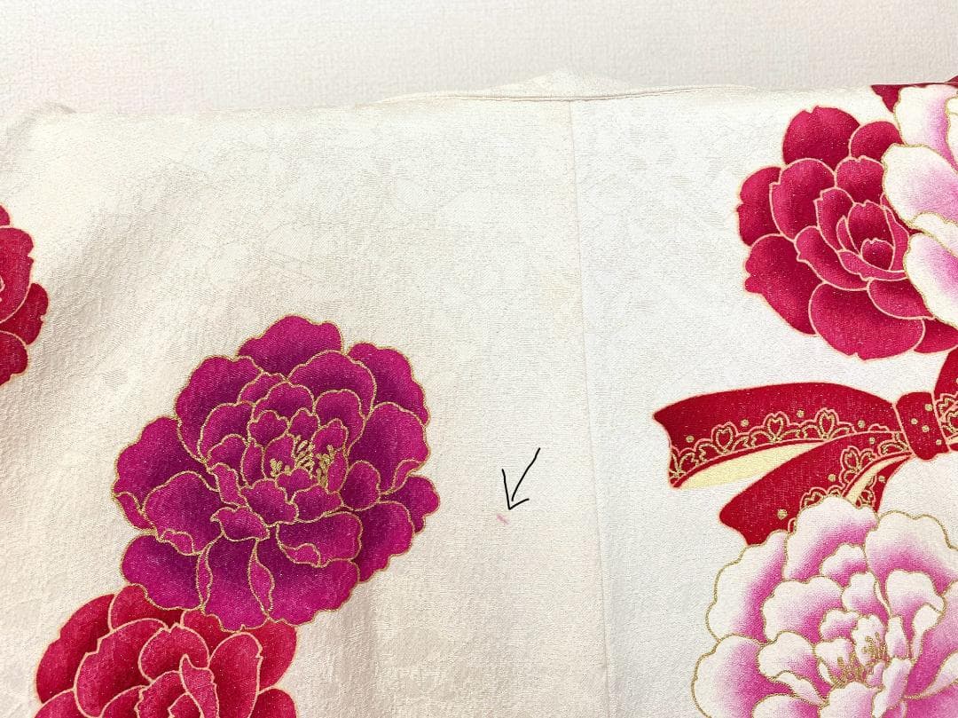 akmx190 正絹 振袖 JunAmiMisako 白色 パールトーン加工9号