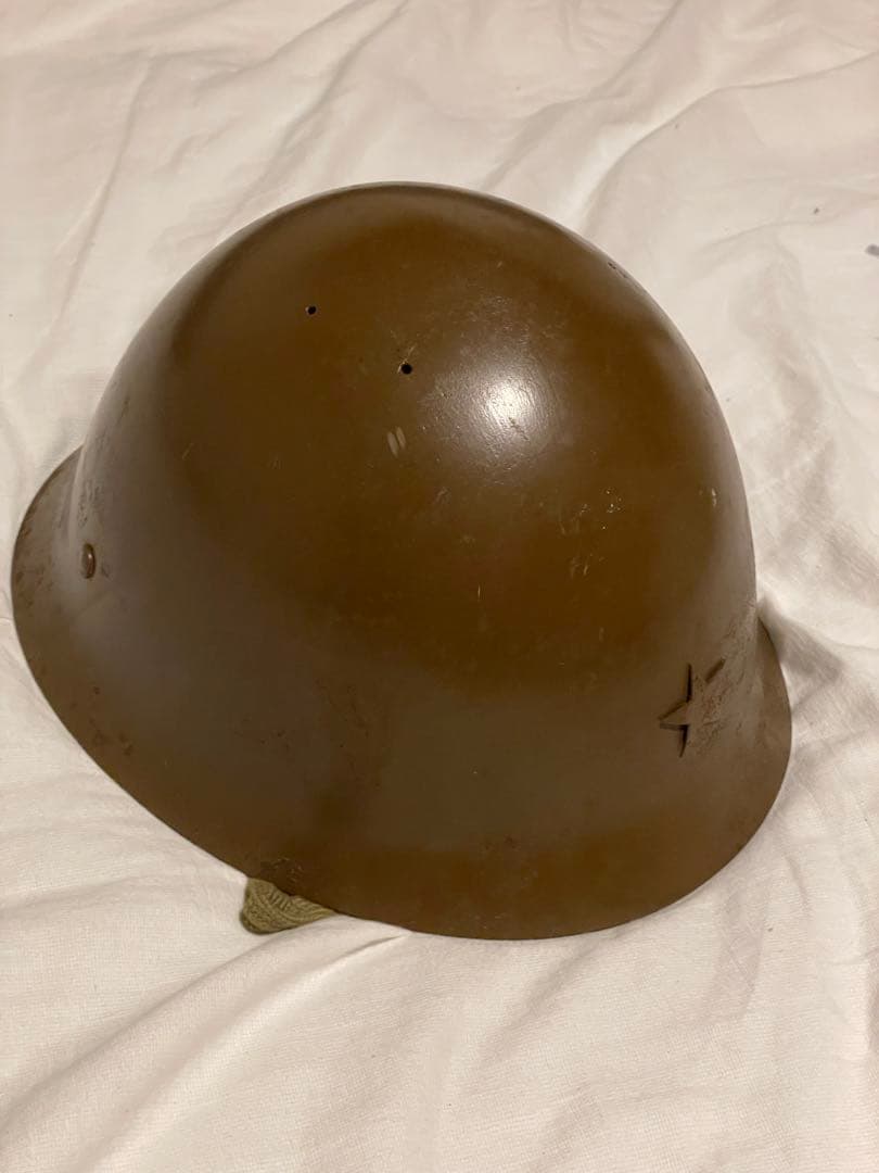 中田商店製　日本陸軍九八式鉄帽　鉄帽覆、ネット付き