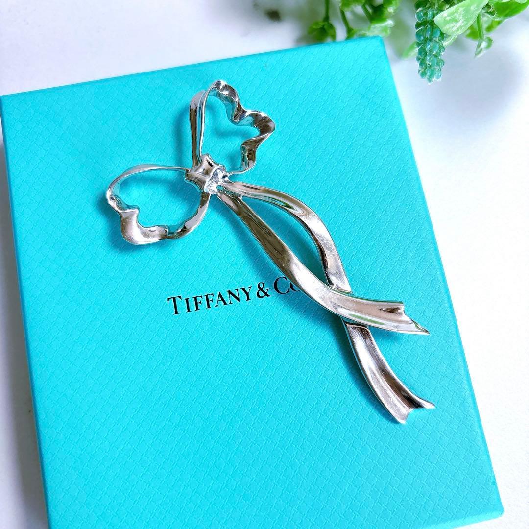 ティファニー　リボンブローチ　ラージモデル