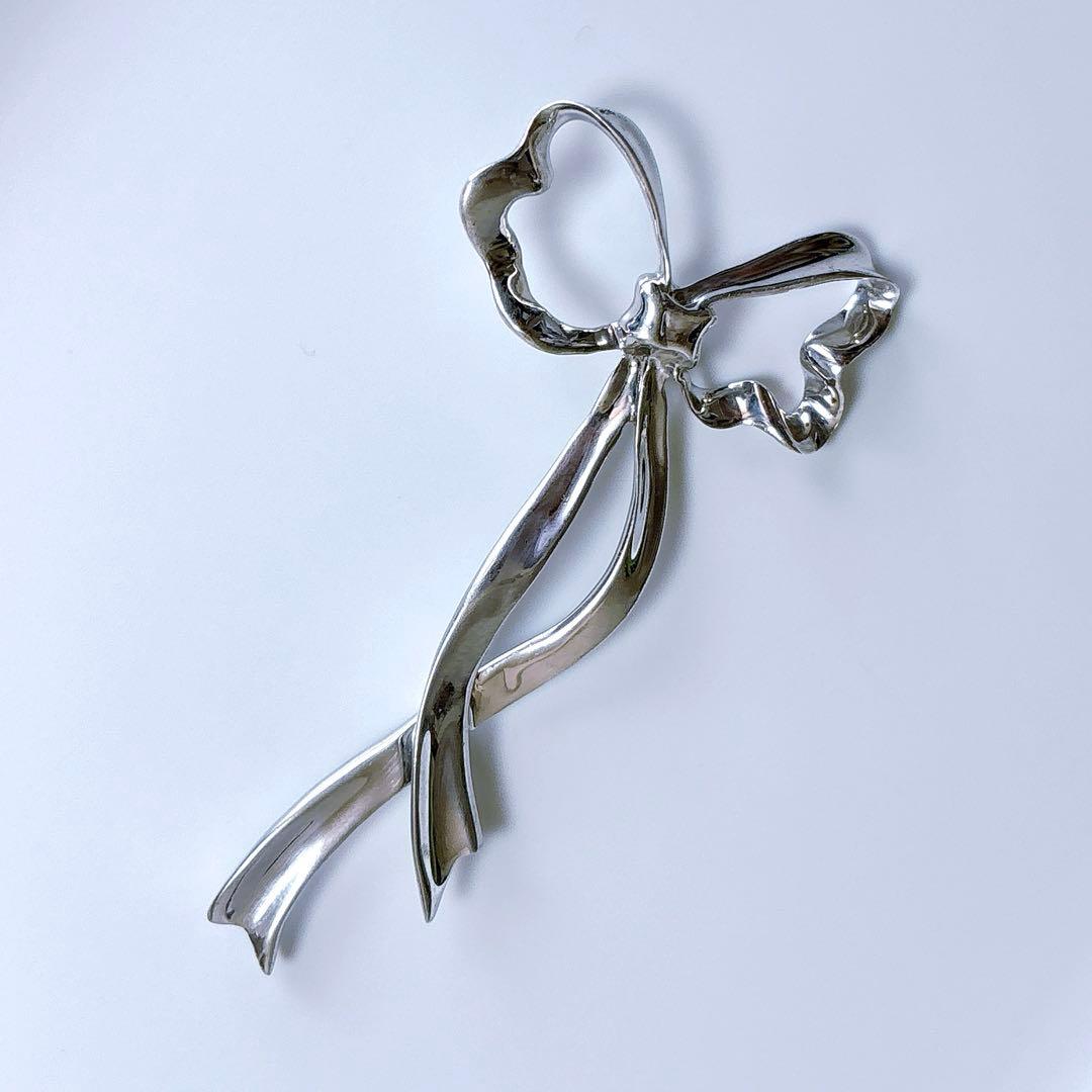 ティファニー　リボンブローチ　ラージモデル