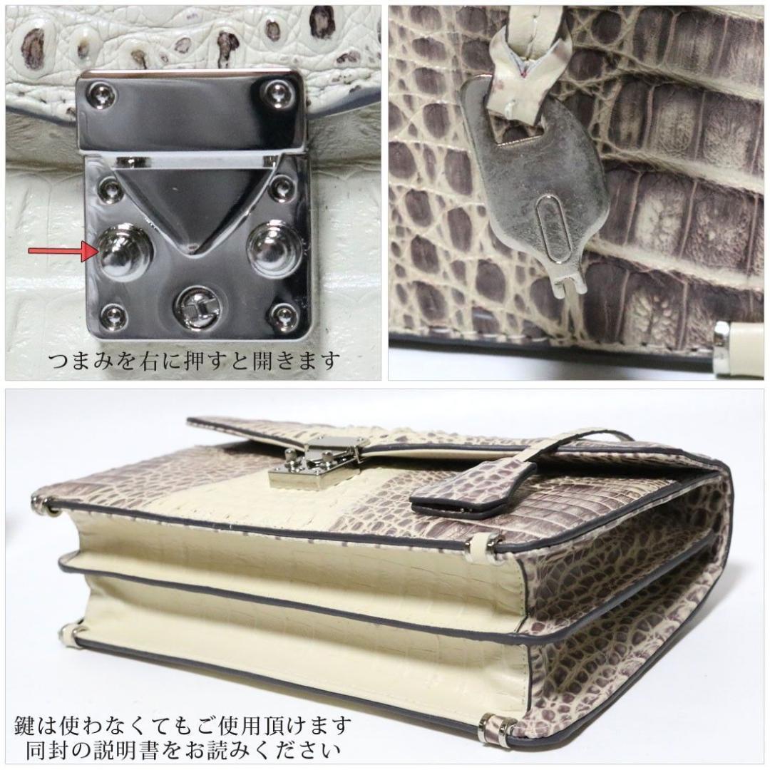 25S クロコダイル ハンドバッグ ビジネスバッグ ブラック 人気 メンズ 黒色