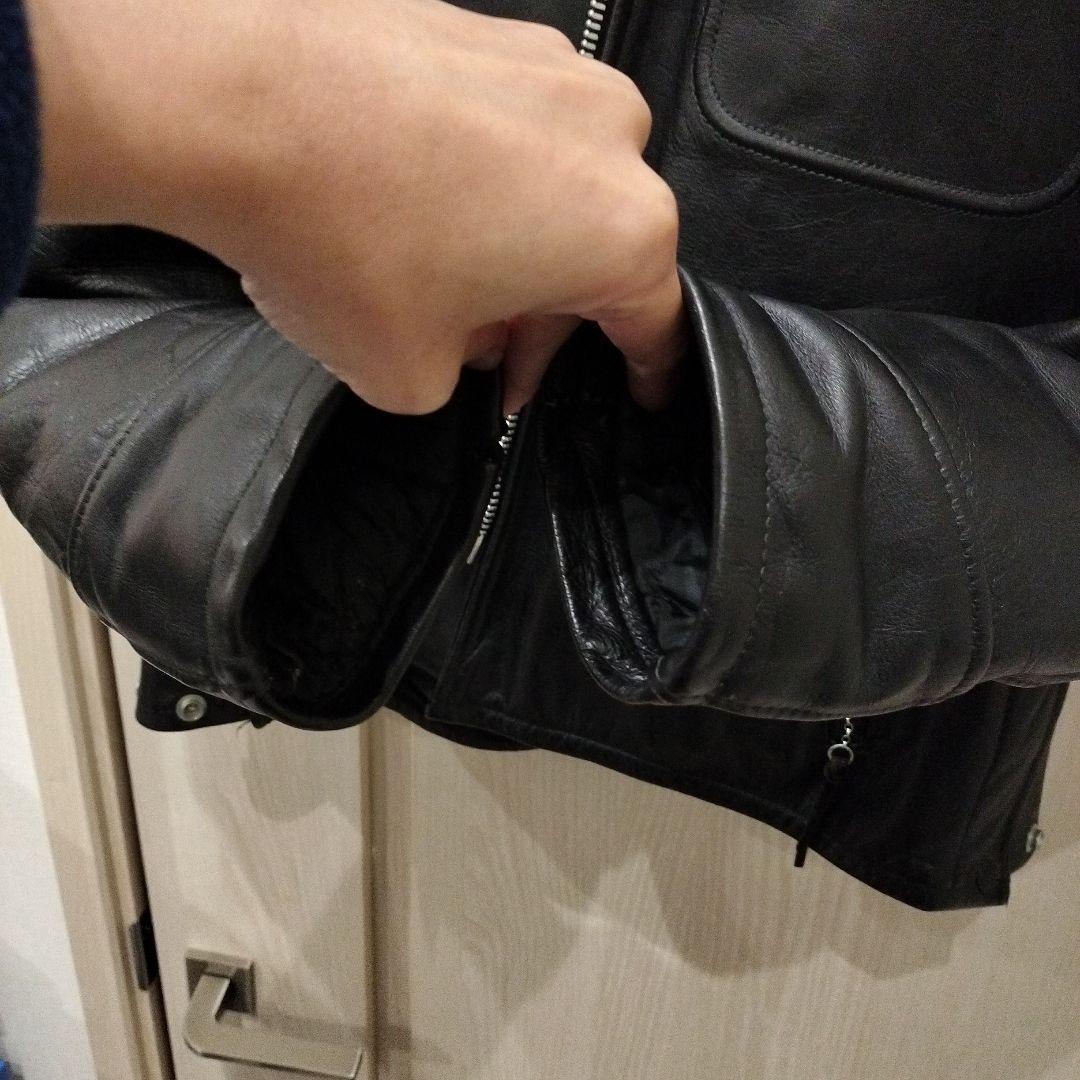 M*ム様 Schott ショット ポリスマン ジャケット レザー ブラック 42