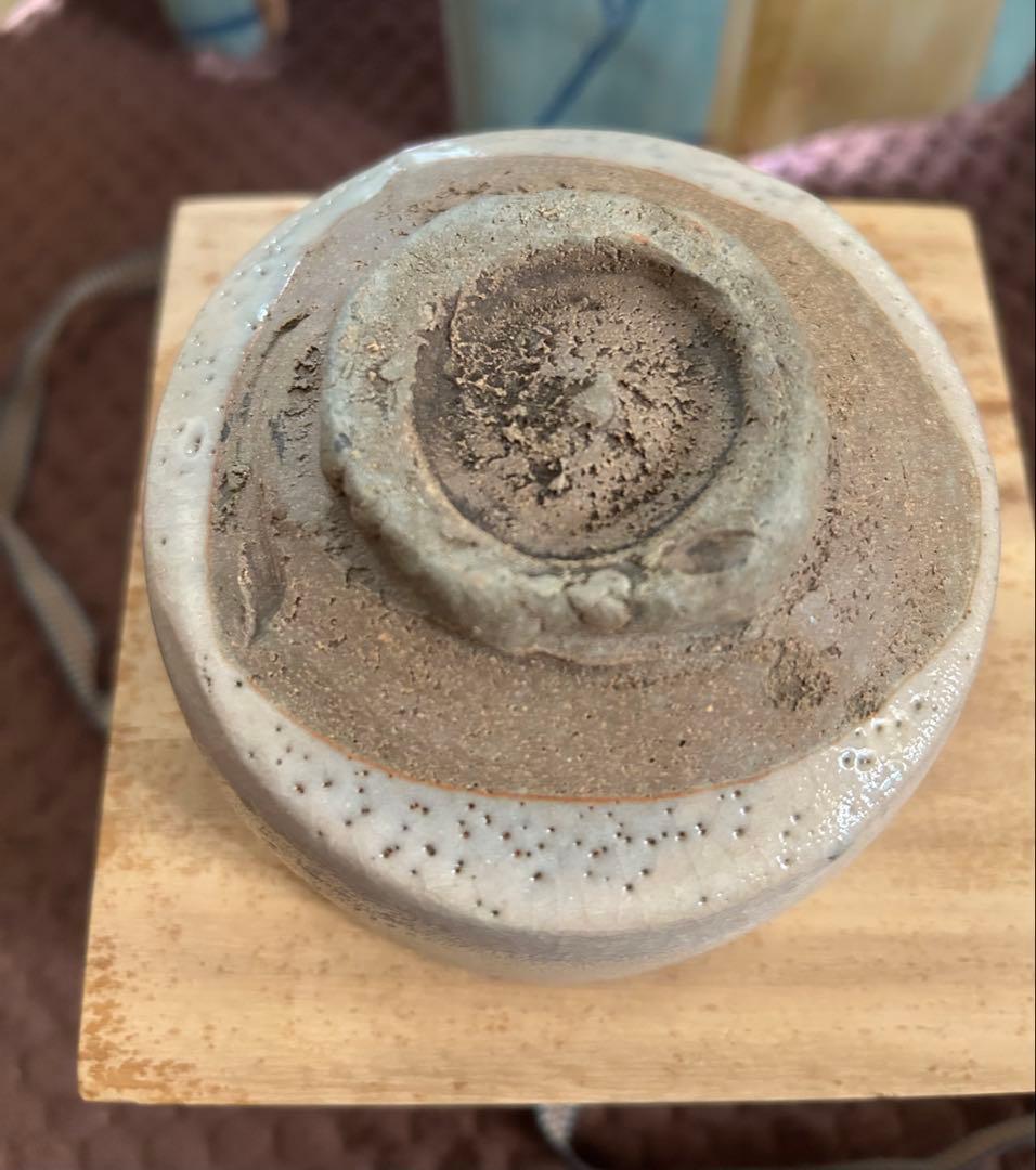 志野茶碗　抹茶茶碗　茶道具　ト（加藤唐九郎？）在銘