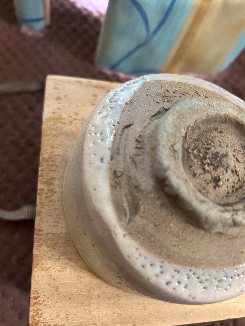 志野茶碗　抹茶茶碗　茶道具　ト（加藤唐九郎？）在銘