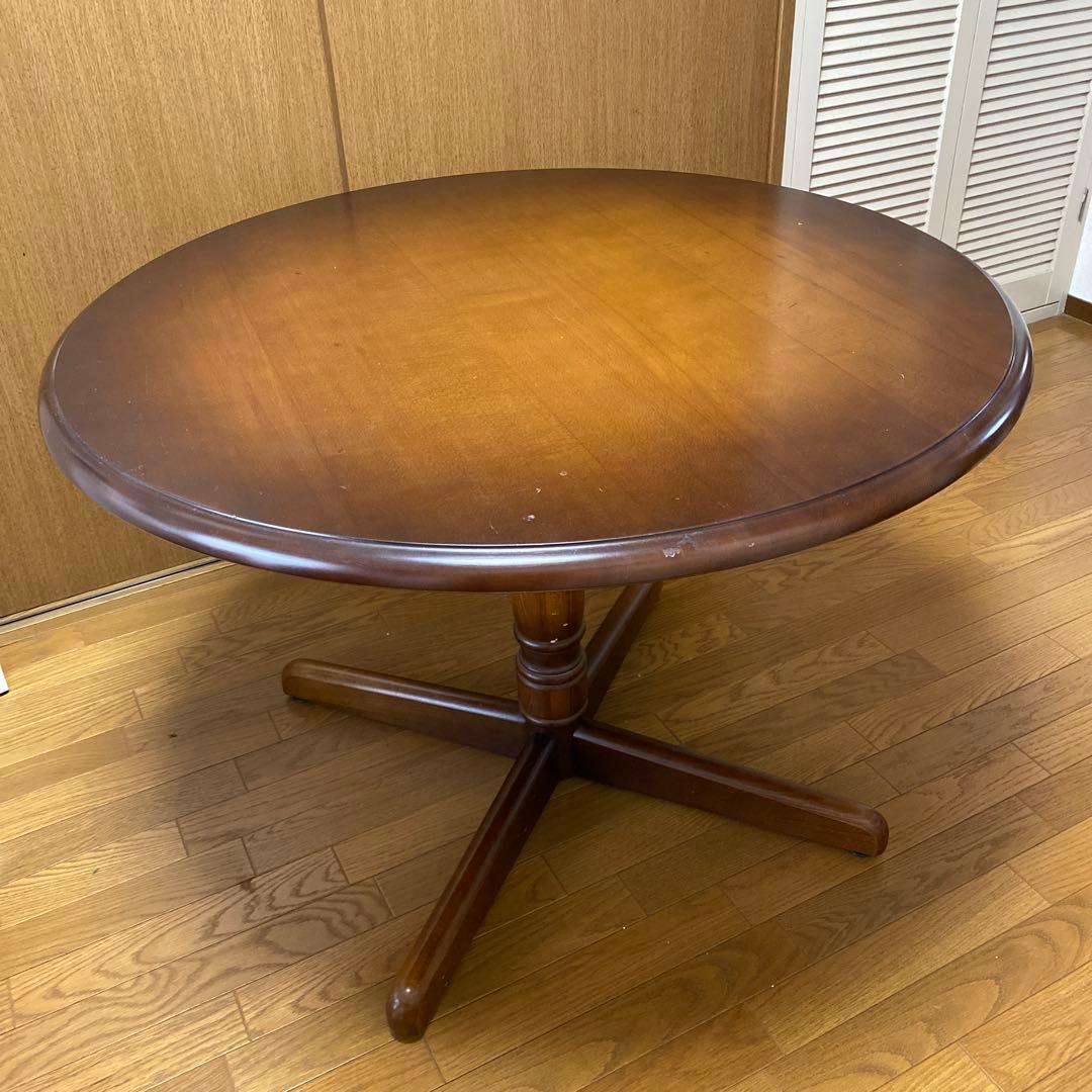 飛騨産業 キツツキマーク ダイニングテーブル ラウンド