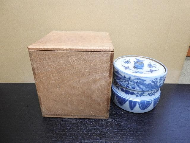 清朝？染付水指　MA325