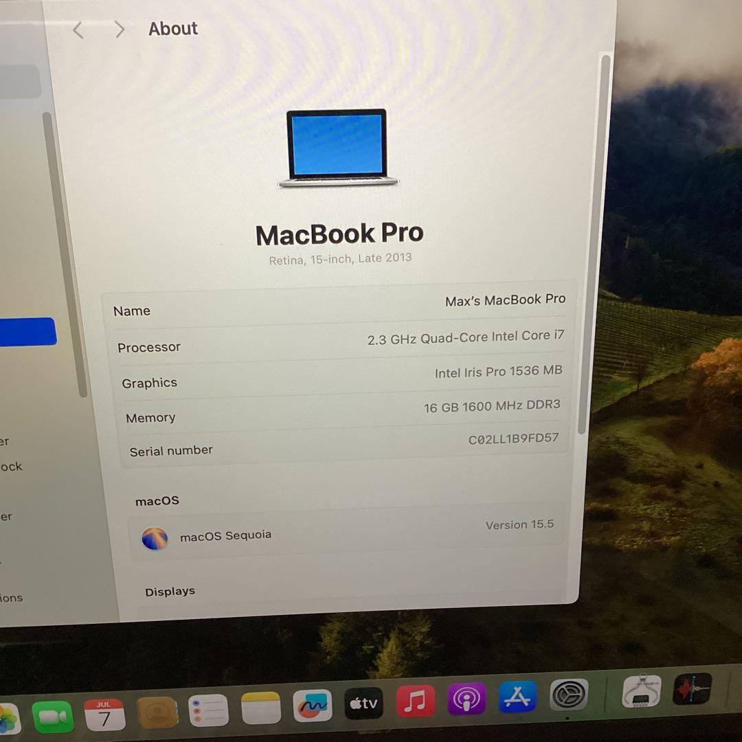 MacBook Pro 15 A1398 2013 512G ACアダプター付き