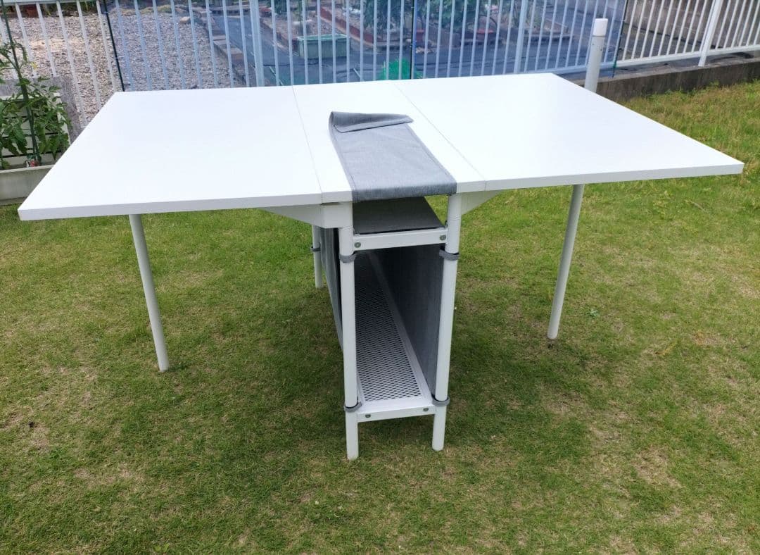 IKEA ゲートレッグテーブル　カルヘル　収納付き　ダイニングテーブル