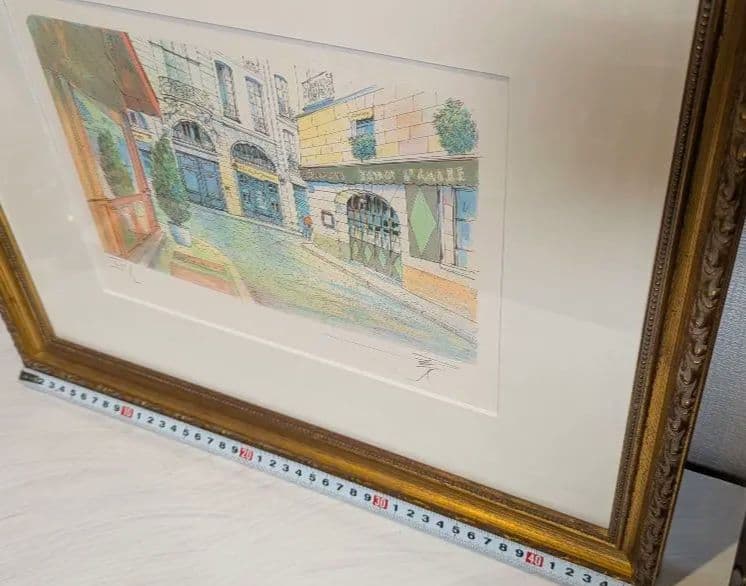 直筆サイン　ロルフ・ラフルスキー　　ビストロ セント アンドレ　リトグラフ　版画