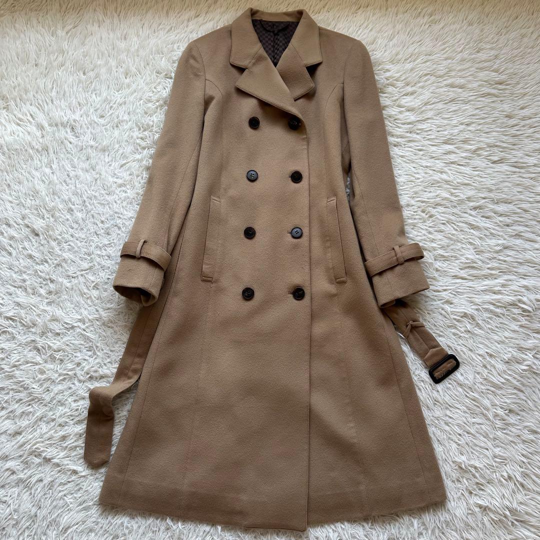 美品✨Moncada カシミヤ100%チェスターコート　ダブル　ロング　キャメル