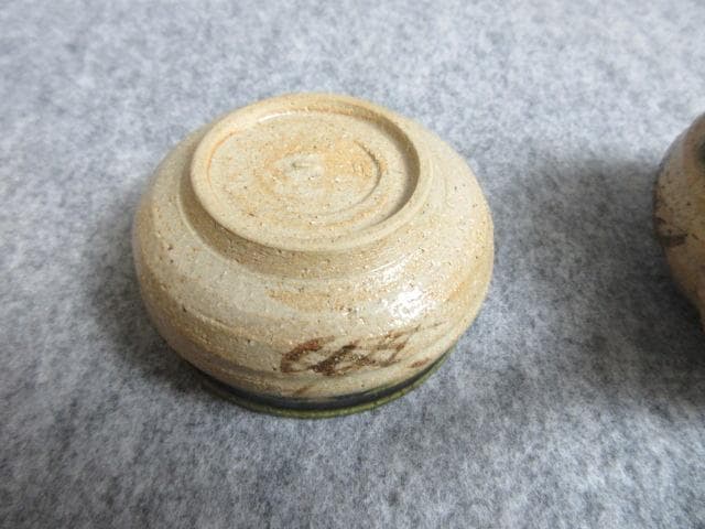 玉樹窯三宅紀保織部焼煎茶器揃え共箱附 [B27997]