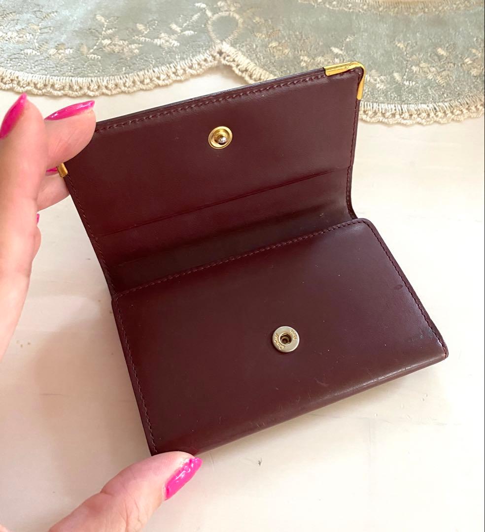 カルティエ　６連　キーケース　付属品完品　ボルドー ワインレッド　レザー