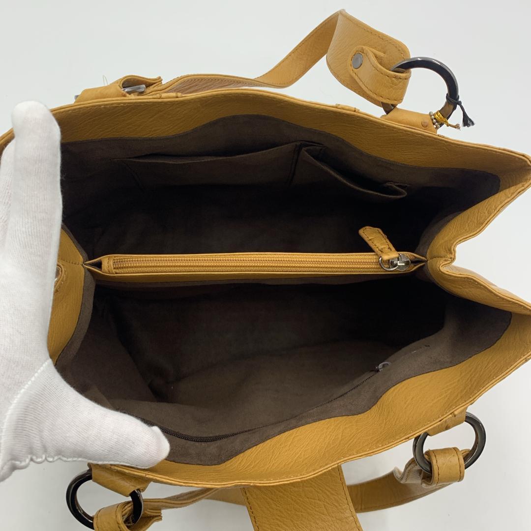 未使用品 RACINE オーストリッチ ハンドバッグ クイルマーク エキゾチック