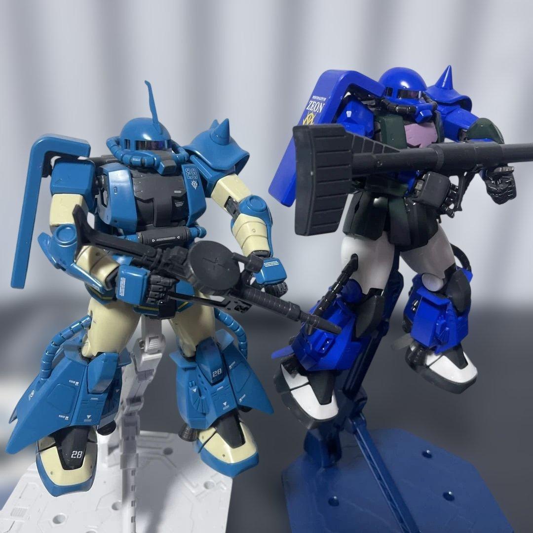 MG1/100ロバートギリアム専用ザクⅡと MGアナベルガトー専用ザクⅡの2体