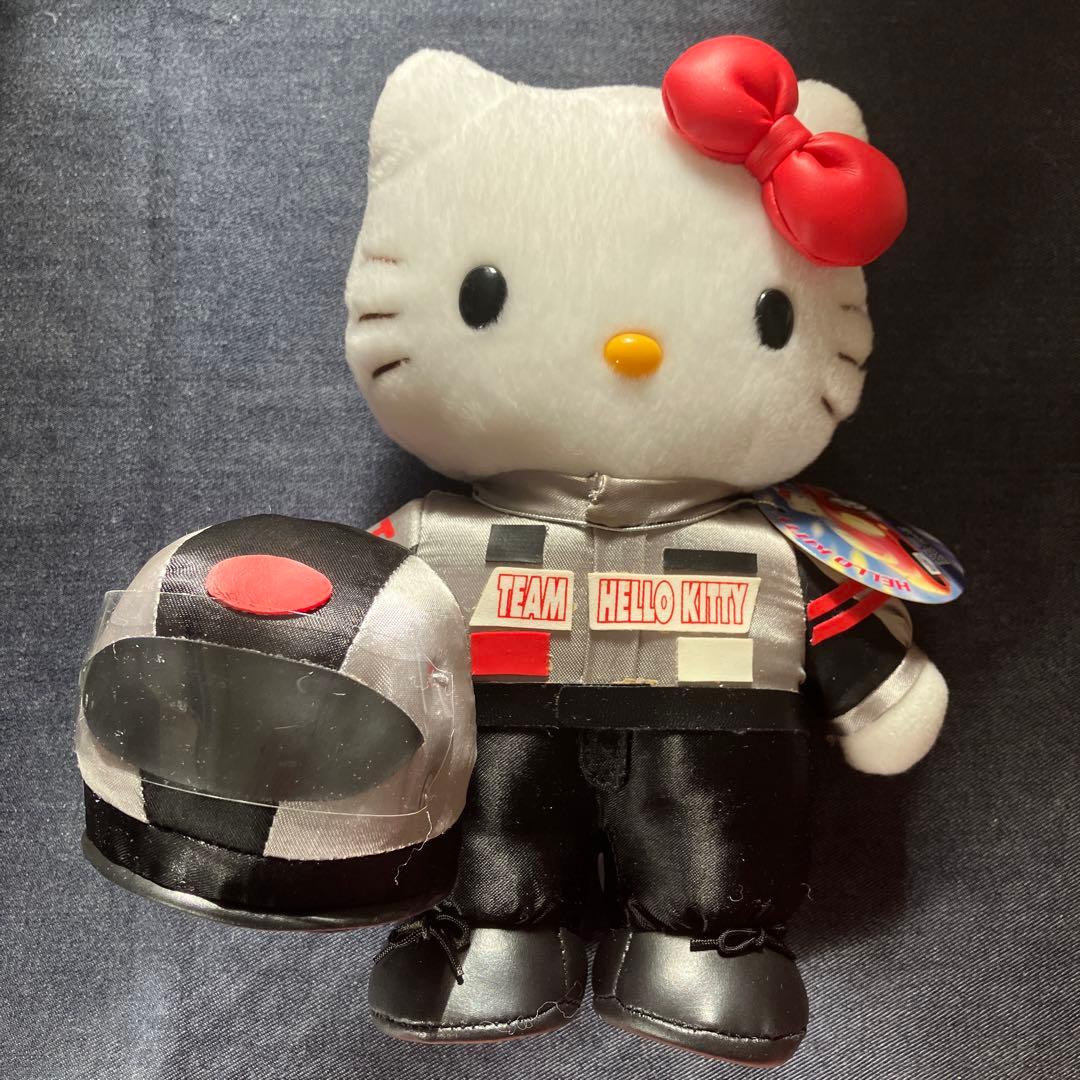 ハローキティ ぬいぐるみ レーシングスーツ ヘルメット付き レーサー