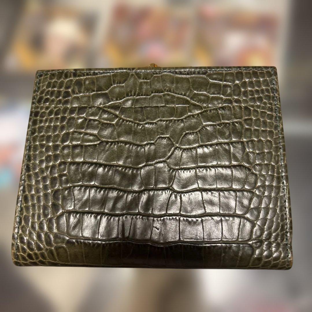 キヨ☆ Yves Saint Laurent 二つ折り財布 ダークグリーン