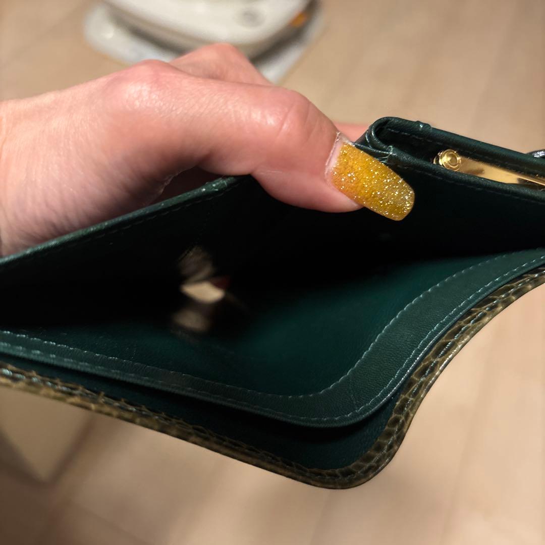 キヨ☆ Yves Saint Laurent 二つ折り財布 ダークグリーン