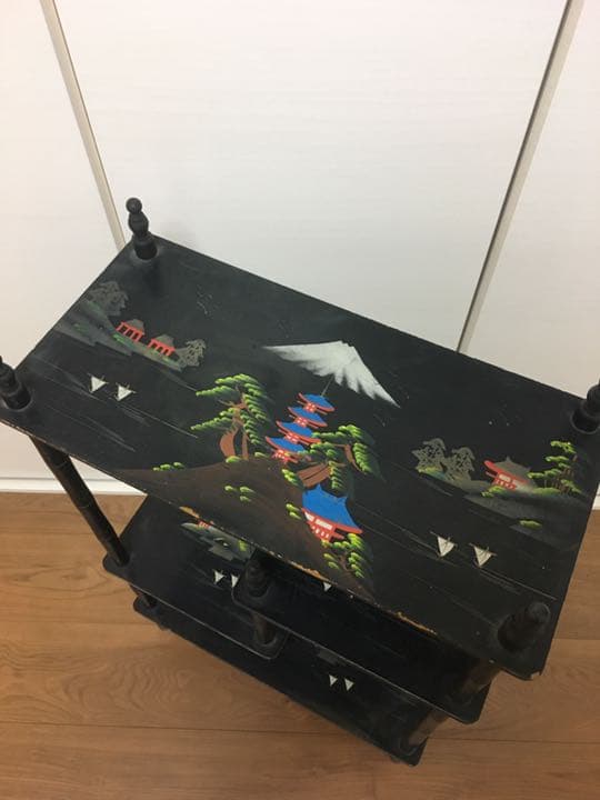 【色絵陶磁器・7組14点】＋飾り棚セット