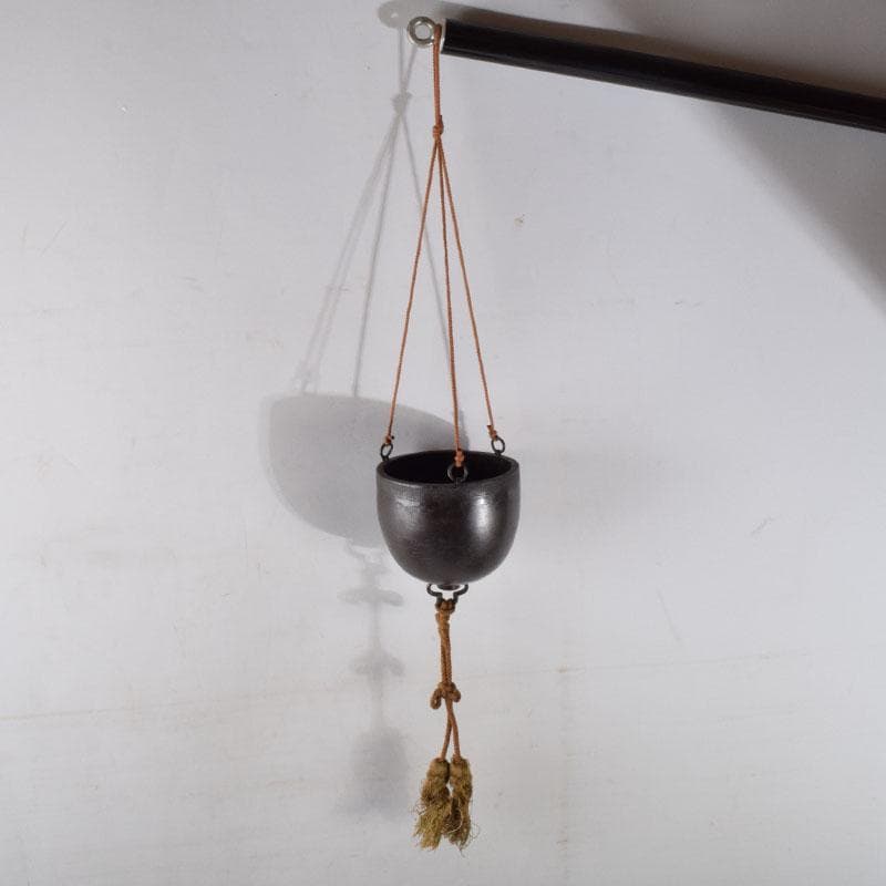 中国　古銅宣徳銅　漢詩山水楼閣文　壁飾　時代箱付　C　9086