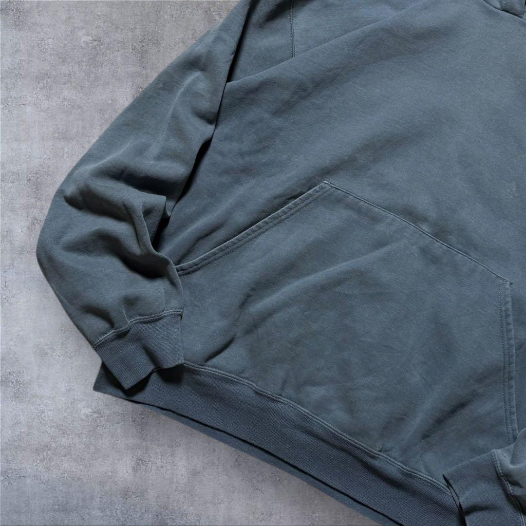 2289 古着00sカーハートプルオーバーパーカー刺繍ロゴ短丈フェード雰囲気系