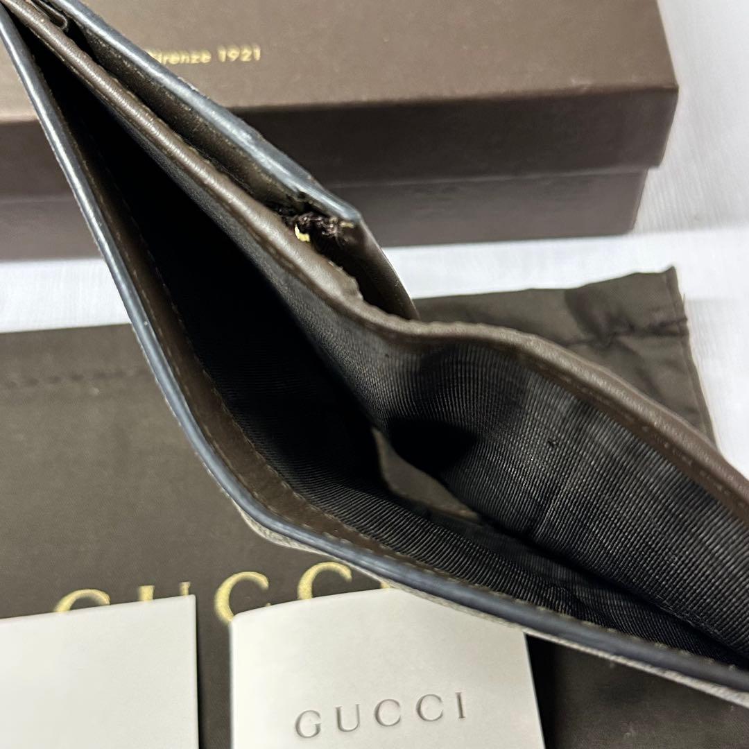 新品同様‼️ 現行　グッチ　GUCCI 財布　折り財布　GGスプリーム　コンパクト