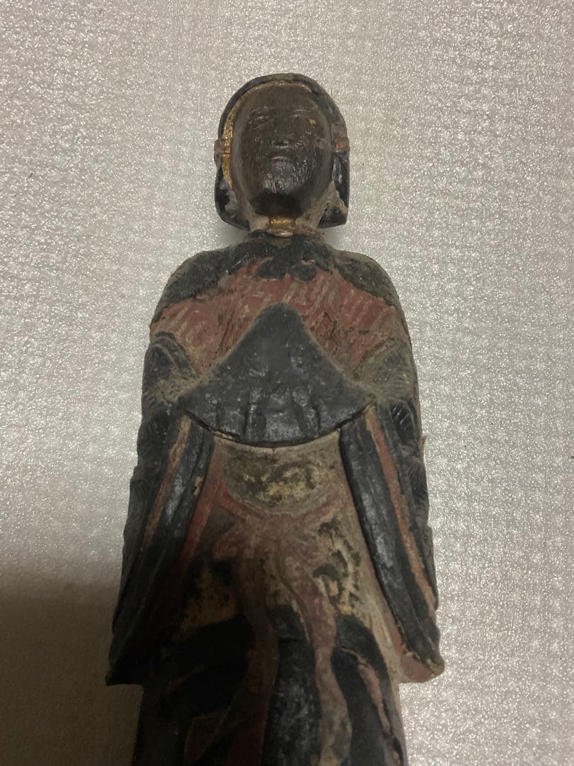 木製／聖徳太子　幼少期立像。【江戸時代製作。30cm程の仏像】。